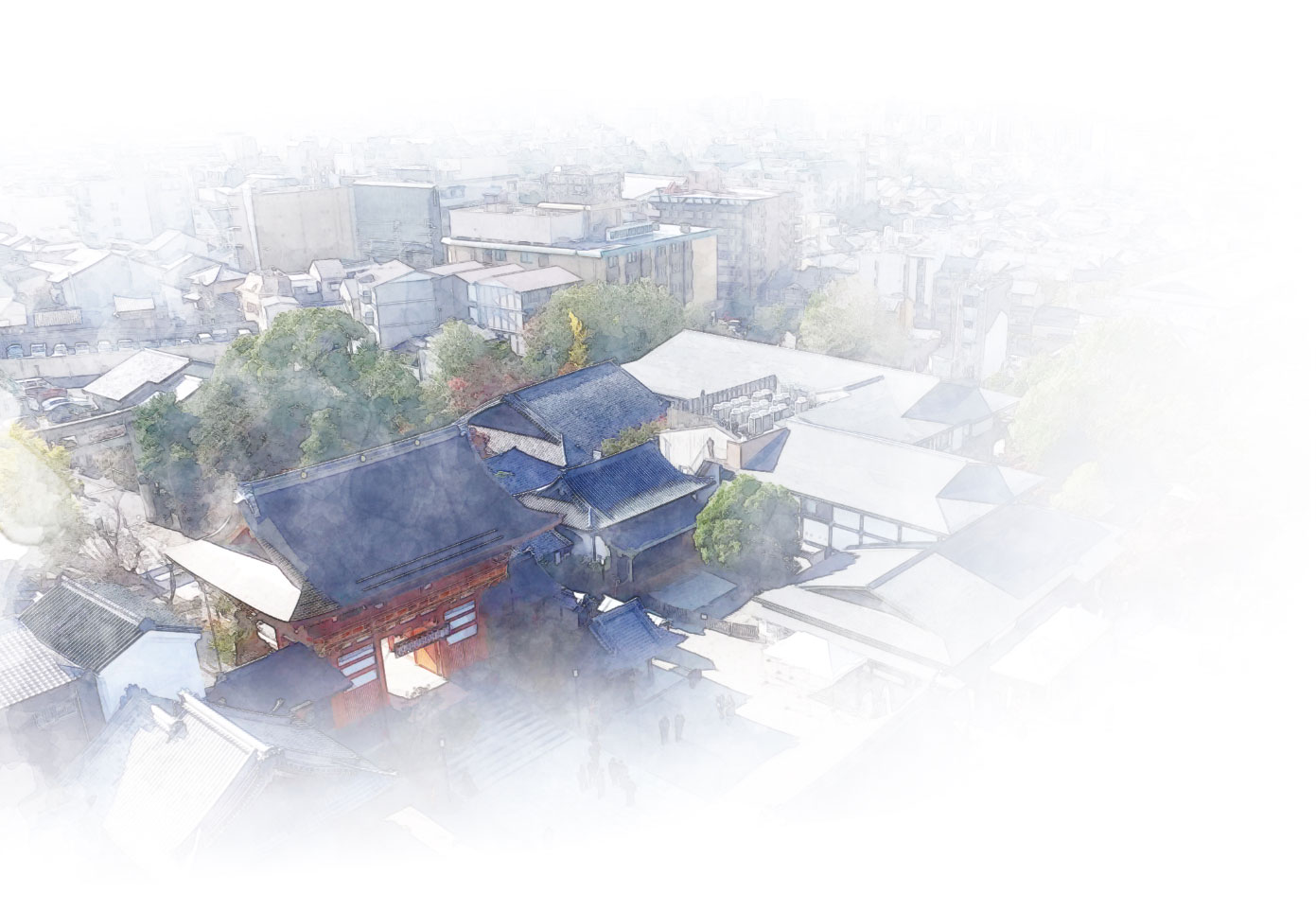 祇園の町と八坂神社
